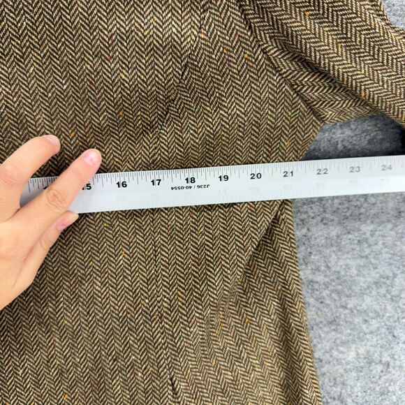 Joan Leslie Jacket Women 16 Brown Full Zip Collared Long Sleeve Wool Casual - Picture 5 of 7